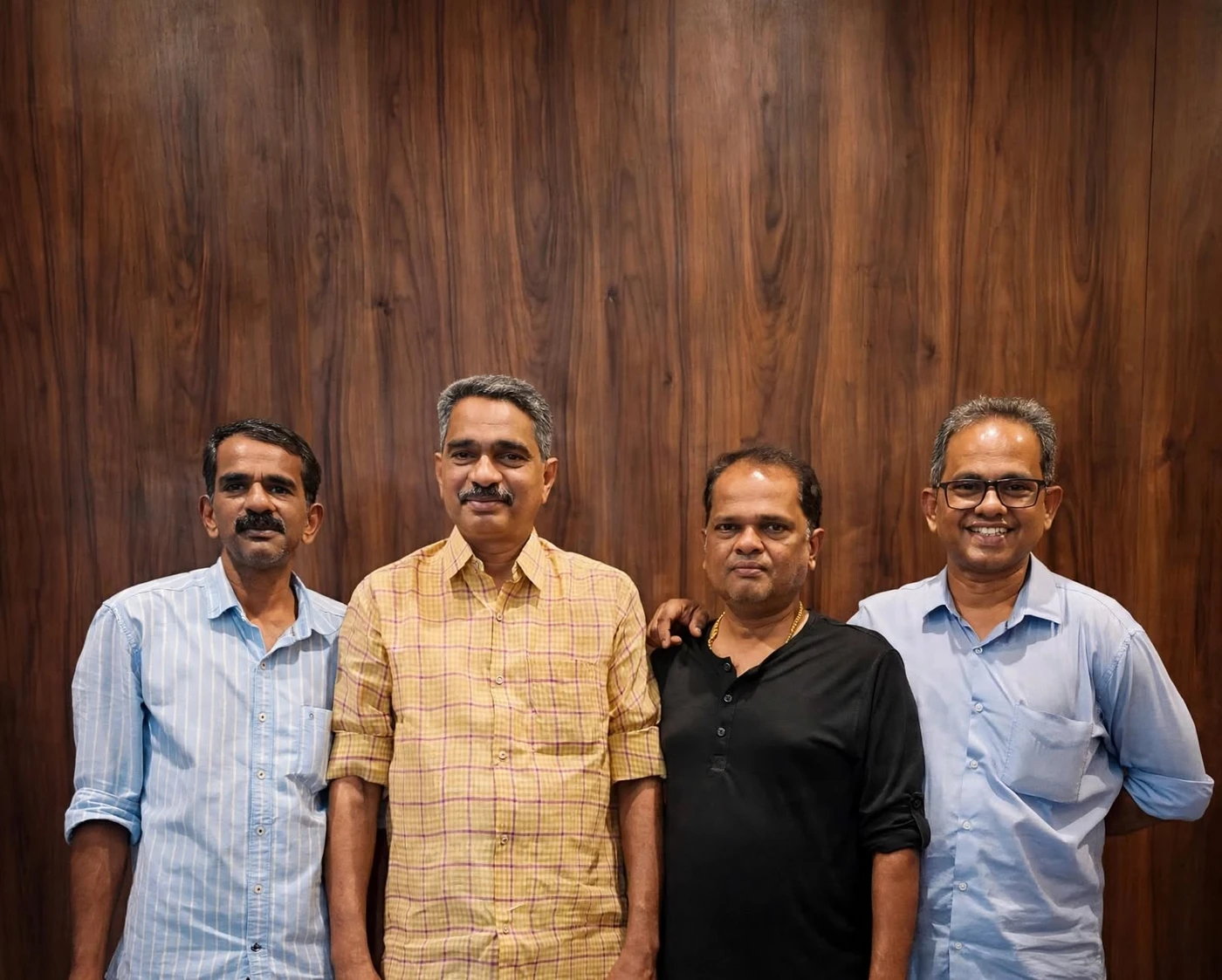 Daniel Thomas Pidiyencheril’s four sons, from left to right: Baiju, Benny, Joji and Sajan